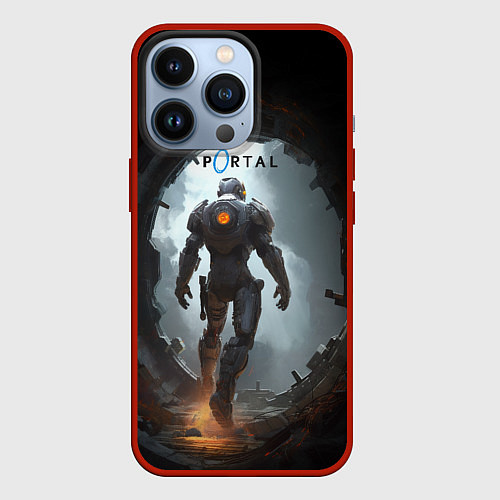 Чехол iPhone 13 Pro Персонаж в портале / 3D-Красный – фото 1