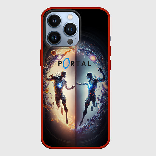 Чехол iPhone 13 Pro Люди в портале / 3D-Красный – фото 1