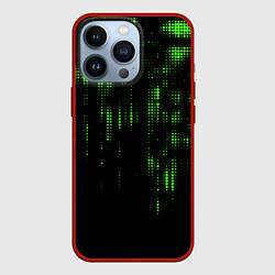 Чехол для iPhone 13 Pro Геометрический эффект матрицы, цвет: 3D-красный