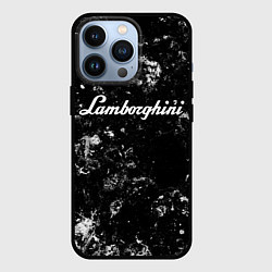 Чехол для iPhone 13 Pro Lamborghini black ice, цвет: 3D-черный