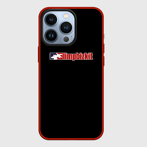 Чехол iPhone 13 Pro Limp Bizkit logo rock / 3D-Красный – фото 1