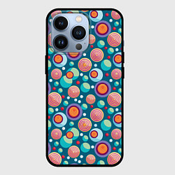 Чехол для iPhone 13 Pro Шарики едут за ролики, цвет: 3D-черный