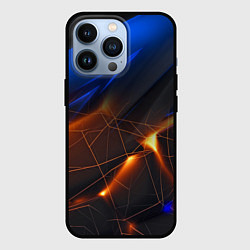 Чехол iPhone 13 Pro Синяя абстракция с желтыми плитами