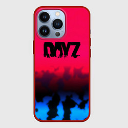 Чехол для iPhone 13 Pro Dayz камуфляж, цвет: 3D-красный
