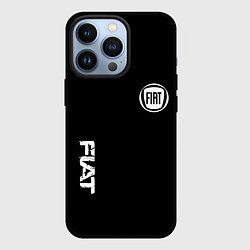 Чехол для iPhone 13 Pro FIAT logo white auto, цвет: 3D-черный