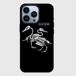 Чехол для iPhone 13 Pro Gussi - two skeletons of a goose, цвет: 3D-черный