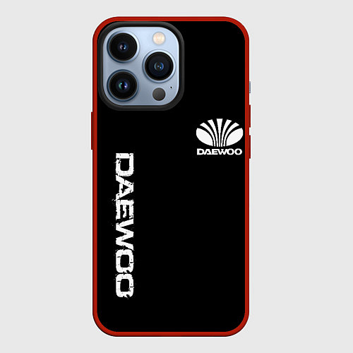 Чехол iPhone 13 Pro Daewoo logo white / 3D-Красный – фото 1