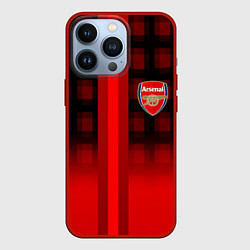 Чехол для iPhone 13 Pro Arsenal fc sport geometry steel, цвет: 3D-красный