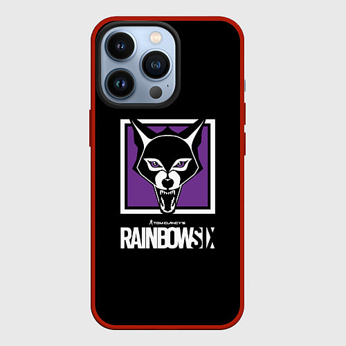 Чехол iPhone 13 Pro Rainbow six logo ubisoft / 3D-Красный – фото 1