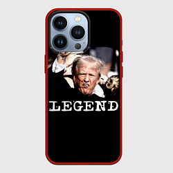 Чехол для iPhone 13 Pro Мем Трамп после покушения: легенда, цвет: 3D-красный