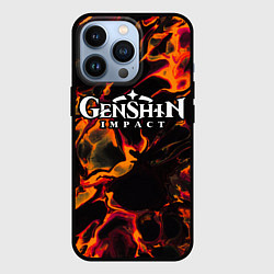 Чехол iPhone 13 Pro Genshin Impact red lava
