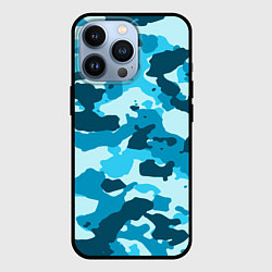 Чехол для iPhone 13 Pro Военная текстура камуфляжа, цвет: 3D-черный