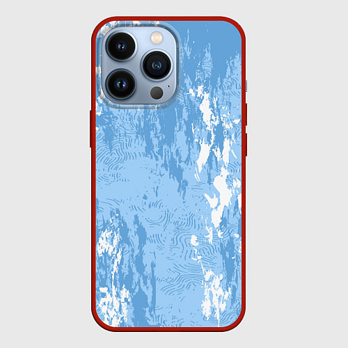 Чехол iPhone 13 Pro Абстракция волн прибоя / 3D-Красный – фото 1