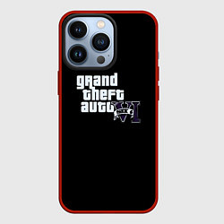 Чехол для iPhone 13 Pro GTA 6 logo vice city, цвет: 3D-красный