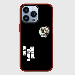 Чехол для iPhone 13 Pro GTA 5 logo, цвет: 3D-красный