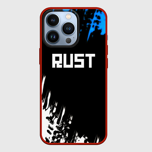 Чехол iPhone 13 Pro Rust краски текстура штрихи / 3D-Красный – фото 1