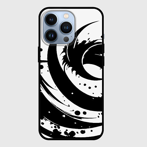 Чехол iPhone 13 Pro Ai art black and white abstraction / 3D-Черный – фото 1