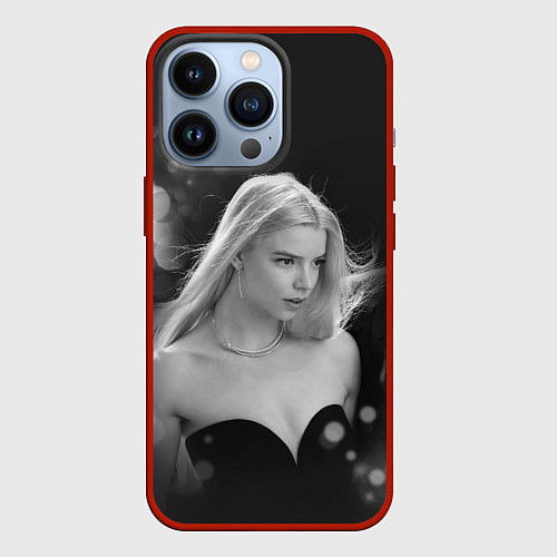 Чехол iPhone 13 Pro Actress - Anya Taylor - Joy / 3D-Красный – фото 1