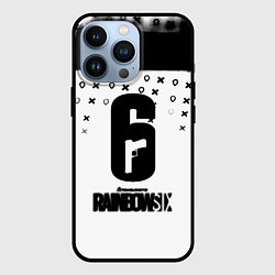 Чехол для iPhone 13 Pro Rainbox six game pattern, цвет: 3D-черный