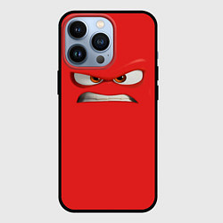Чехол для iPhone 13 Pro Эмоция гнева - лицо крупное, цвет: 3D-черный