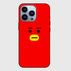 Чехол для iPhone 13 Pro BT21 Tata, цвет: 3D-красный