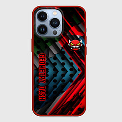 Чехол для iPhone 13 Pro Geometry dash game steel, цвет: 3D-красный