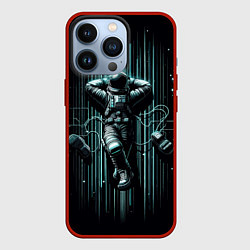 Чехол для iPhone 13 Pro Отдыхающий космонавт, цвет: 3D-красный