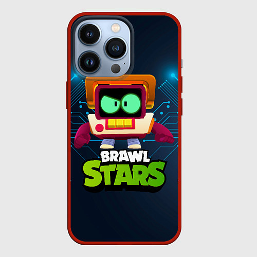 Чехол iPhone 13 Pro Brawl start 8 bit skin old tv / 3D-Красный – фото 1