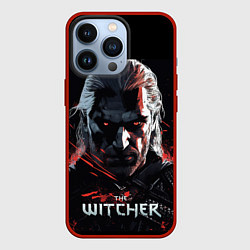 Чехол для iPhone 13 Pro The Witcher dark style, цвет: 3D-красный