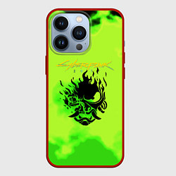 Чехол для iPhone 13 Pro Cyberpunk кислотный, цвет: 3D-красный