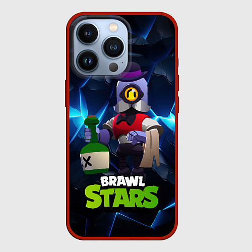 Чехол iPhone 13 Pro Brawl stars Барли / 3D-Красный – фото 1