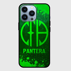Чехол для iPhone 13 Pro Pantera - green gradient, цвет: 3D-черный