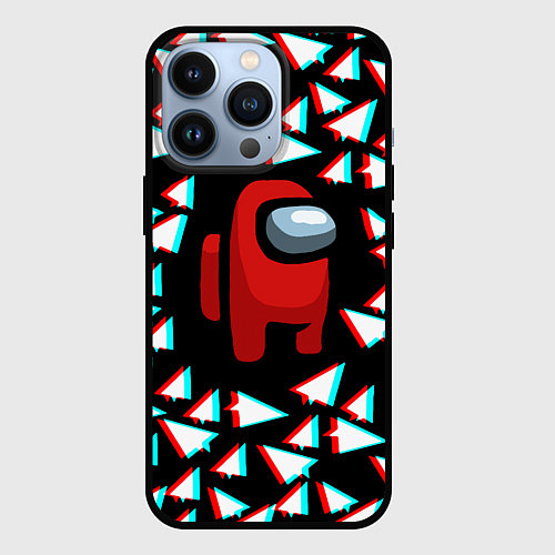 Чехол iPhone 13 Pro Амонг ас телеграм / 3D-Черный – фото 1