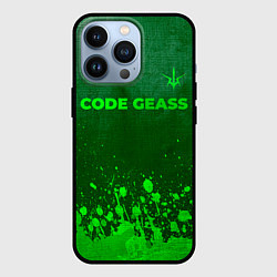 Чехол для iPhone 13 Pro Code Geass - green gradient посередине, цвет: 3D-черный