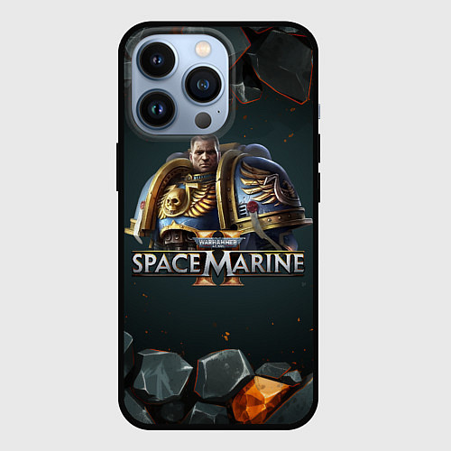 Чехол iPhone 13 Pro Captain Titus Warhammer 40000 space marine 2 / 3D-Черный – фото 1