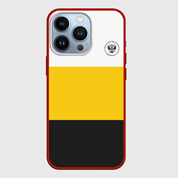 Чехол для iPhone 13 Pro Сокрушу пред ним врагов его герб черный, цвет: 3D-красный