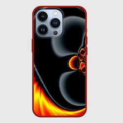 Чехол для iPhone 13 Pro Фрактальный узор абстракция, цвет: 3D-красный