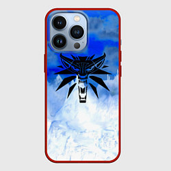 Чехол для iPhone 13 Pro The Witcher logo winter, цвет: 3D-красный