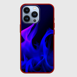 Чехол для iPhone 13 Pro Неоновый огонь текстура, цвет: 3D-красный