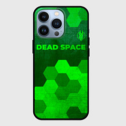 Чехол для iPhone 13 Pro Dead Space - green gradient посередине, цвет: 3D-черный