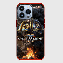 Чехол для iPhone 13 Pro Captain Titus Warhammer 40000 space marine 2, цвет: 3D-красный