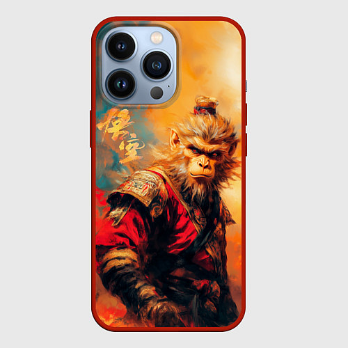 Чехол iPhone 13 Pro Black Myth Wukong осень / 3D-Красный – фото 1