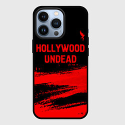 Чехол для iPhone 13 Pro Hollywood Undead - red gradient посередине, цвет: 3D-черный