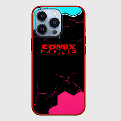 Чехол для iPhone 13 Pro Comix zone hexagon, цвет: 3D-красный