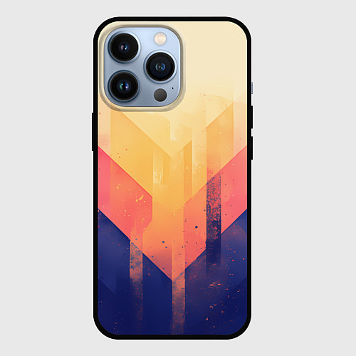 Чехол iPhone 13 Pro Abstract art - geometric shapes / 3D-Черный – фото 1