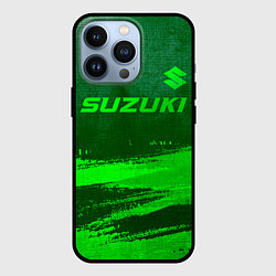 Чехол iPhone 13 Pro Suzuki - green gradient посередине