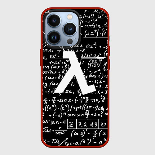 Чехол iPhone 13 Pro Half-life физика / 3D-Красный – фото 1