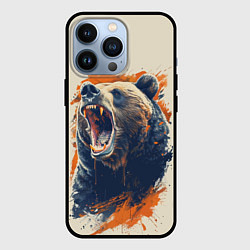Чехол для iPhone 13 Pro Оскал бурого медведя, цвет: 3D-черный