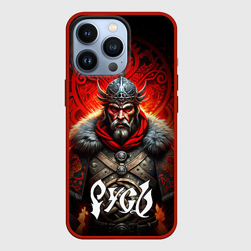 Чехол iPhone 13 Pro Русь славянин / 3D-Красный – фото 1