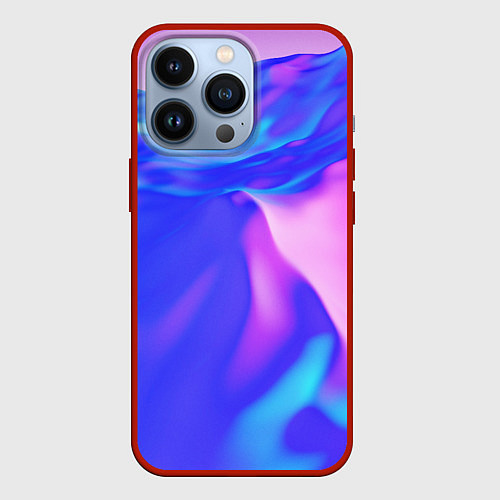 Чехол iPhone 13 Pro Неоновая текстура абстракция / 3D-Красный – фото 1